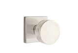 Emtek Knob 2-3/8" Backset Privacy with Square Rose for 1-1/4" to 2" Door - Reversible in Satin Nickel