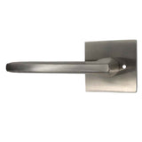 Emtek Lever Right Hand 2-3/8" Backset with Radius Latch Strike Privacy with Square Rose for 1-1/4" to 2" Door in Satin Nickel