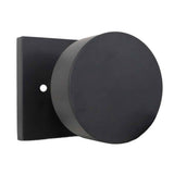 Emtek Knob 2-3/8" Backset with Radius Latch Strike Privacy with Square Rose for 1-1/4" to 2" Door in Flat Black