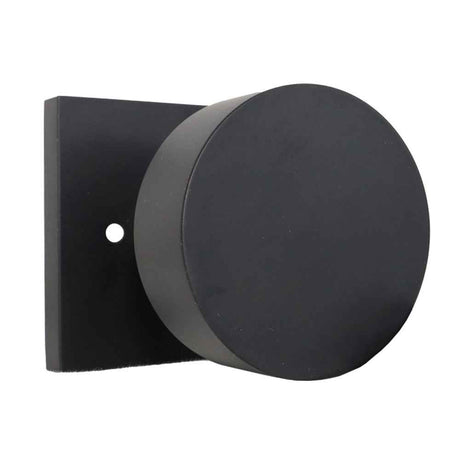 Emtek Knob 2-3/8" Backset with Radius Latch Strike Privacy with Square Rose for 1-1/4" to 2" Door in Flat Black