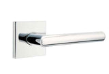 Emtek Lever Right Hand 2-3/8" Backset Privacy with Square Rose for 1-1/4" to 2" Door in Polished Chrome