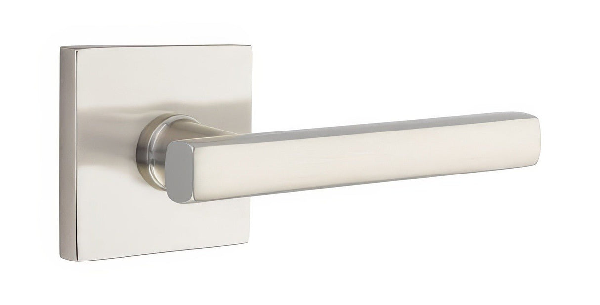Emtek 5210FRLUS15RH satin nickel privacy door lever