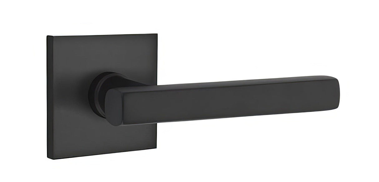 Emtek 5210FRLUS19RH flat black privacy door lever