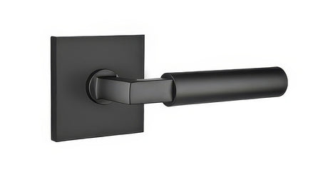 Emtek 5210HECUS19RH flat black privacy door lever
