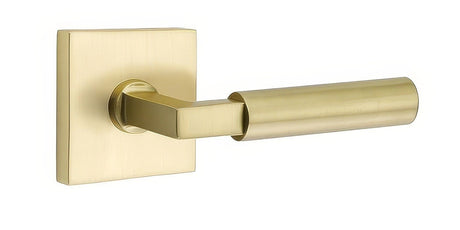 Emtek 5210HECUS4RH satin brass privacy door lever