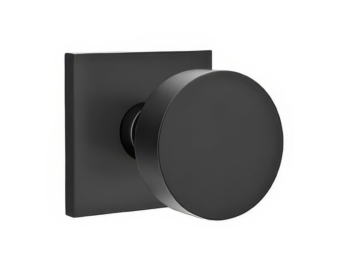 Emtek 5210ROUUS19 flat black privacy door knob