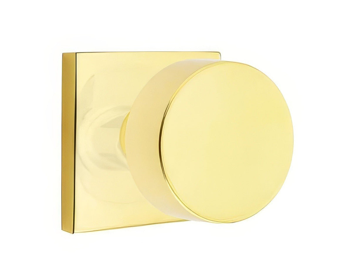 Emtek 5210ROUUS3NL unlacquered brass privacy door knob