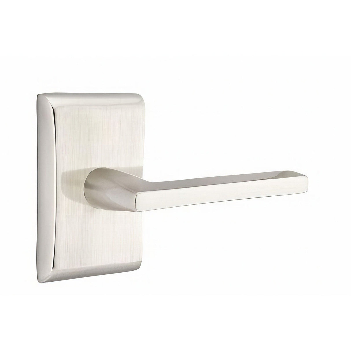 Emtek 5211HLOUS15RH satin nickel privacy door lever