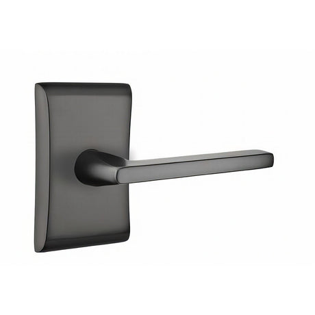 Emtek 5211HLOUS19RH flat black privacy door lever
