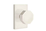 Emtek Knob 2-3/8" Backset Privacy with Modern Rectangular Rose for 1-3/8" to 2" Door - Reversible in Satin Nickel