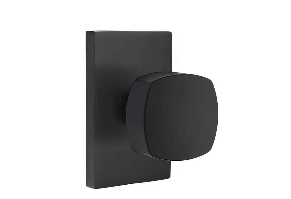 Emtek 5212FRKUS19 flat black privacy door knob