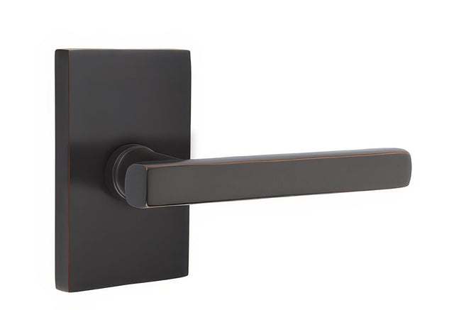 Emtek 5212FRLUS10BLH oil rubbed bronze privacy door lever