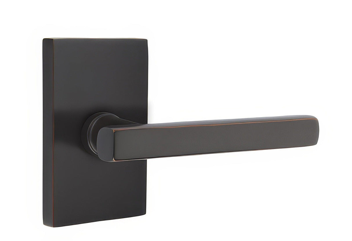 Emtek 5212FRLUS10BRH oil rubbed bronze privacy door lever