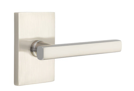 Emtek 5212FRLUS15LH satin nickel privacy door lever