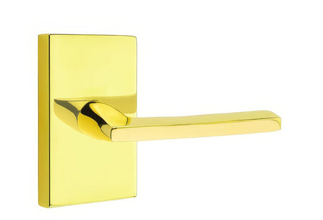 Emtek 5212HLOUS3NLLH unlacquered brass privacy door lever