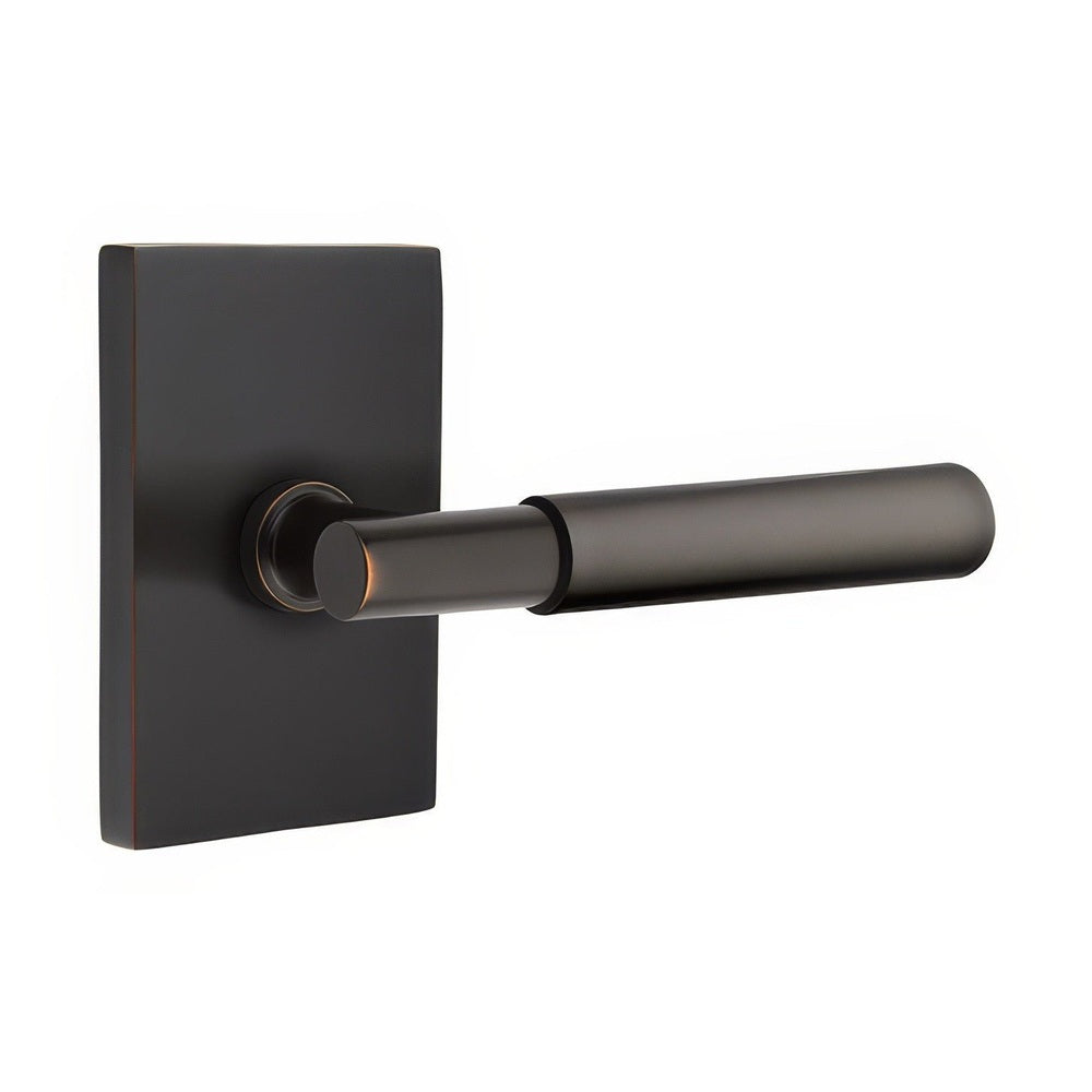 Emtek 5212MYLUS10BRH oil rubbed bronze privacy door lever