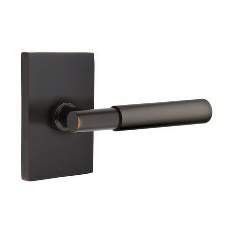 Emtek 5212MYLUS10BRH oil rubbed bronze privacy door lever