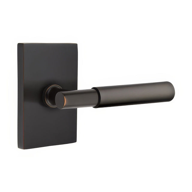 Emtek 5212MYLUS10BRH oil rubbed bronze privacy door lever