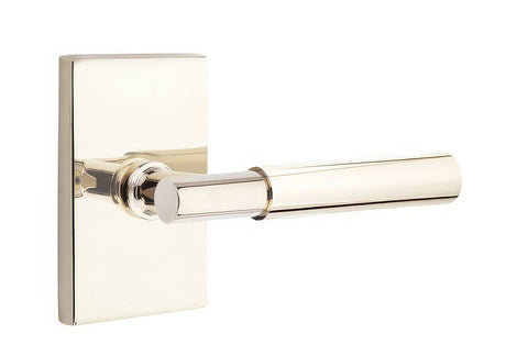 Emtek 5212MYLUS14LH polished nickel lifetime privacy door lever
