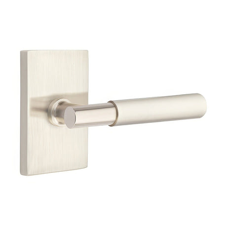 Emtek 5212MYLUS15RH satin nickel privacy door lever