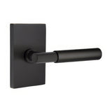 Emtek 5212MYLUS19RH flat black privacy door lever