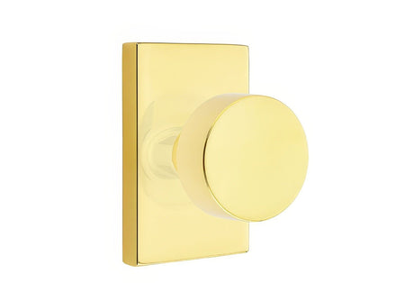 Emtek 5212ROUUS3NL unlacquered brass privacy door knob