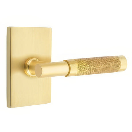 Emtek 5212US4.TAUS4.KNUS4.LH satin brass privacy door lever