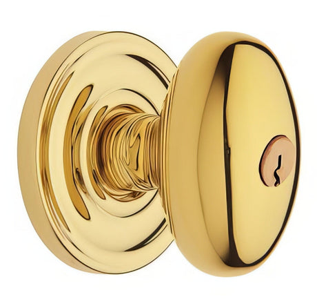 Baldwin 5225003ENTR lifetime polished brass keyed entry door knob