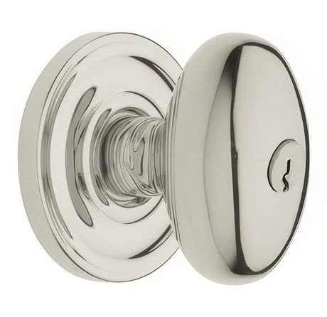 Baldwin 5225055ENTR lifetime polished nickel keyed entry door knob