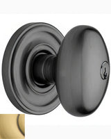Baldwin 5225060ENTR satin brass and brown keyed entry door knob