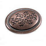 Laurey 53160 531 Cimarron 1-3/8" Oval Cabinet Knob Silverado