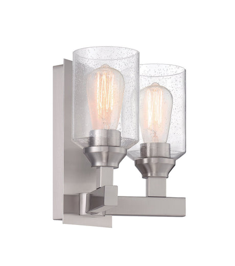 Craftmade 53162-BNK Chicago 2 Light Wall Sconce Brushed Polished Nickel