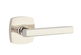 Emtek 5326FRKUS14 polished nickel lifetime privacy door lever