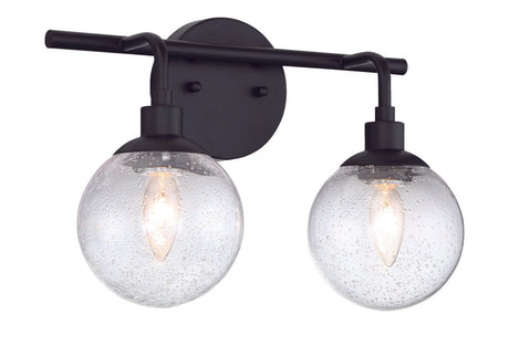 Craftmade 53302-FB Que 2 Light Vanity Flat Black