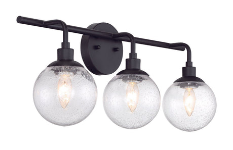 Craftmade 53303-FB Que 3 Light Vanity Flat Black