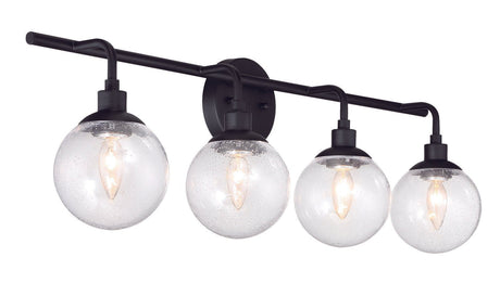 Craftmade 53304-FB Que 4 Light Vanity Flat Black