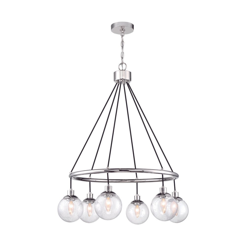 Craftmade 53326-CH Que 6 Light Chandelier Chrome