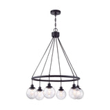 Craftmade 53326-FB Que 6 Light Chandelier Flat Black