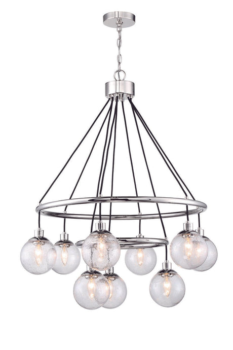 Craftmade 53329-CH Que 9 Light Chandelier Chrome