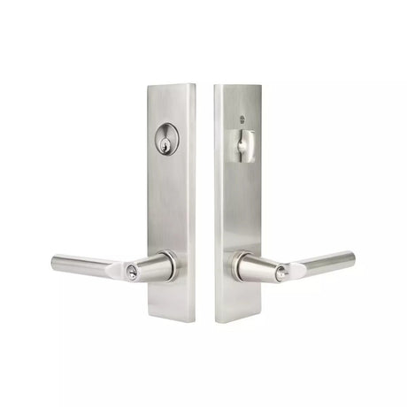 Emtek 5362HLOUS15 satin nickel two point dummy lock