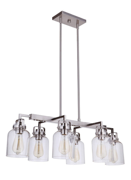 Craftmade 53676-BNK Foxwood island in polished brass, additional view
