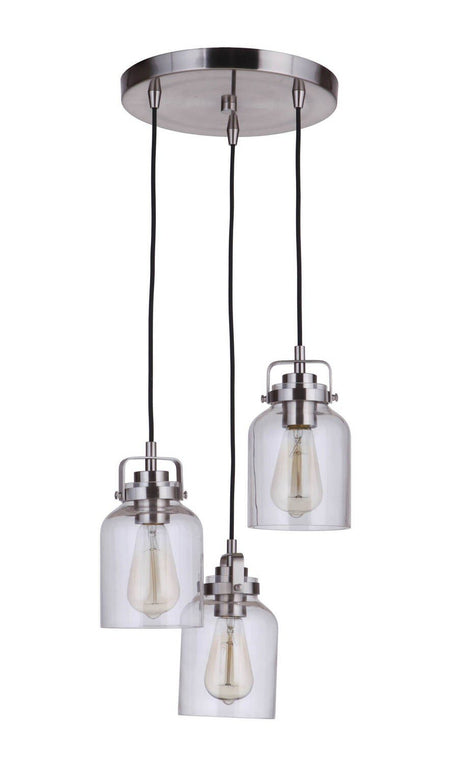 Craftmade 53692-BNK Foxwood pendant in polished brass, additional view