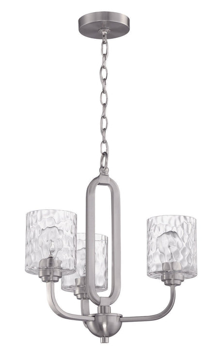 Craftmade 54223-BNK Collins 3 Light Chandelier Brushed Polished Nickel