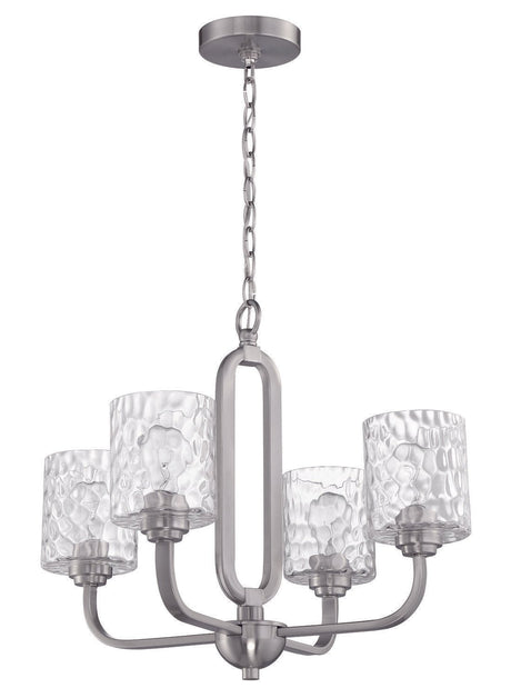 Craftmade 54224-BNK Collins 4 Light Chandelier Brushed Polished Nickel