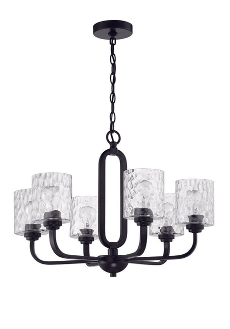 Craftmade 54226-FB Collins 6 Light Chandelier Flat Black