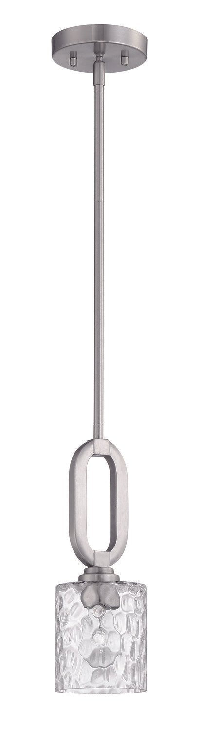 Craftmade 54291-BNK Collins 1 Light Mini Pendant Brushed Polished Nickel