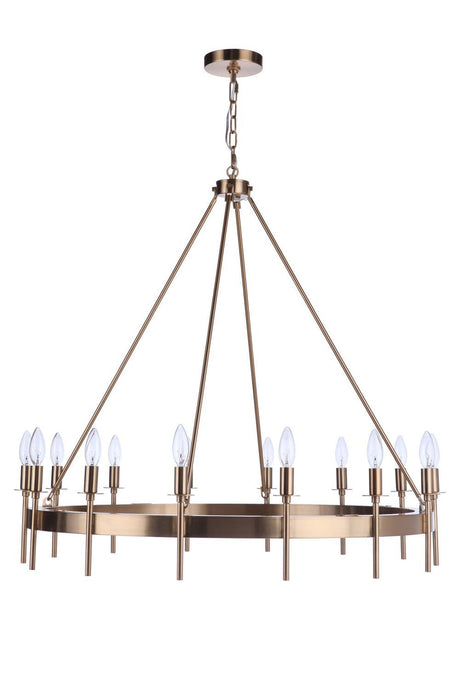 Craftmade 54314-SB Larrson 14 Light Chandelier Satin Brass