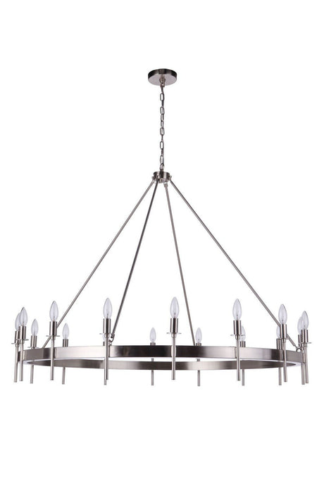 Craftmade 54316-BNK Larrson 16 Light Chandelier Brushed Polished Nickel
