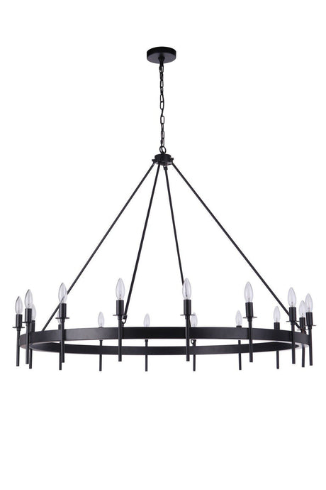 Craftmade 54316-FB Larrson 16 Light Chandelier Flat Black