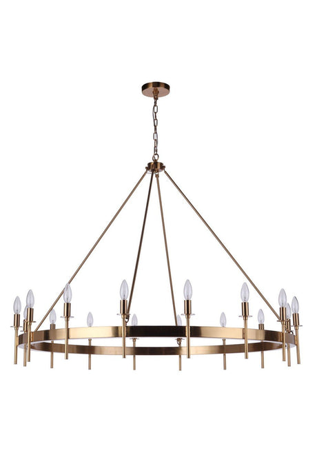 Craftmade 54316-SB Larrson 16 Light Chandelier Satin Brass
